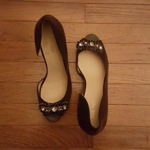 Black open toe heels